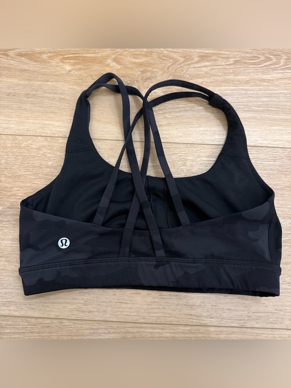 Lululemon Energy Bra Incognito Camo Multi Grey Womens Size 6 Sports Bra